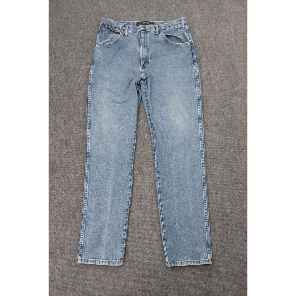 Wrangler George Strait Jeans 34x36 Blue Cowboy Cut Western Denim Light Wash